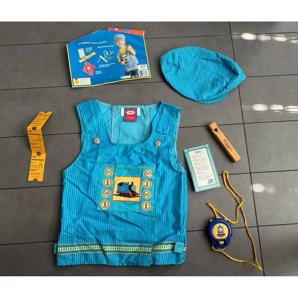 Vtg Britt Thomas‎ & Friends Boys sz 4-6 Conductor Dress Up Costume & Accessories